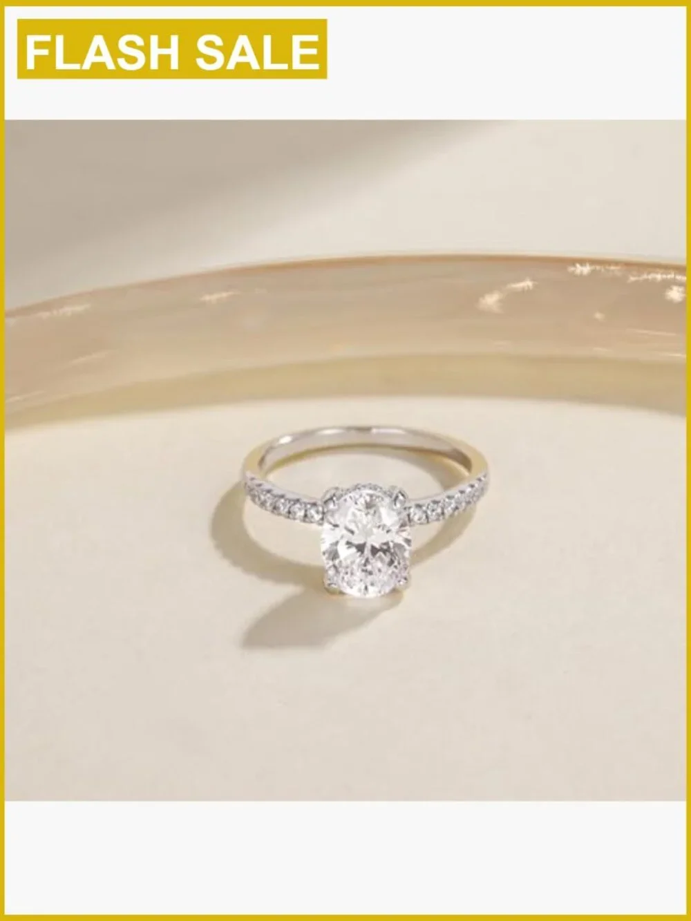 1/2/3/4.5CT Oval CZ Wedding Promise Ring Sterling Silver S925 Size 3-11